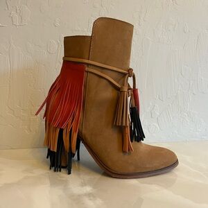 Fringe Suede Ankle Boots - Festival Fashion